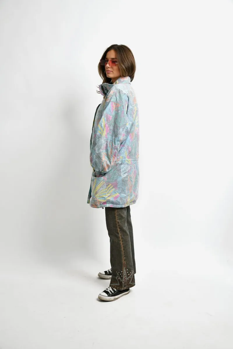 90s vintage wind coat long parka