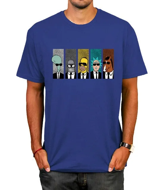 Anime rick morty t-shirt Cool TV Tee Men Tees Shirt Couple Geek BoJack Horseman Short Sleeve T Shirt Boyfriend's Tees camiseta