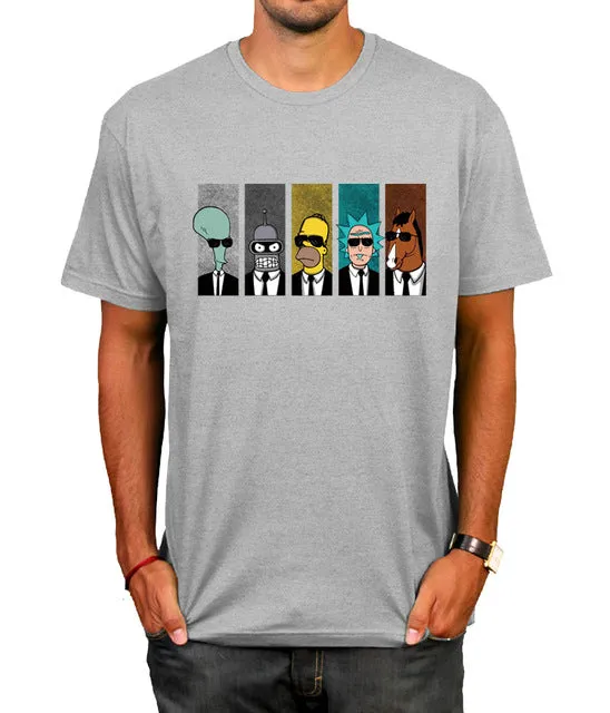 Anime rick morty t-shirt Cool TV Tee Men Tees Shirt Couple Geek BoJack Horseman Short Sleeve T Shirt Boyfriend's Tees camiseta