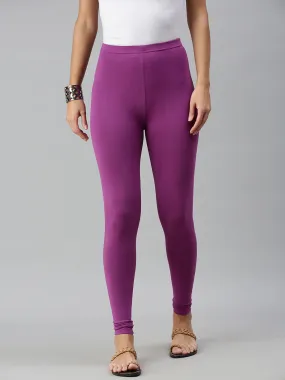 Ankle Length Leggings Cotton-Light Purple