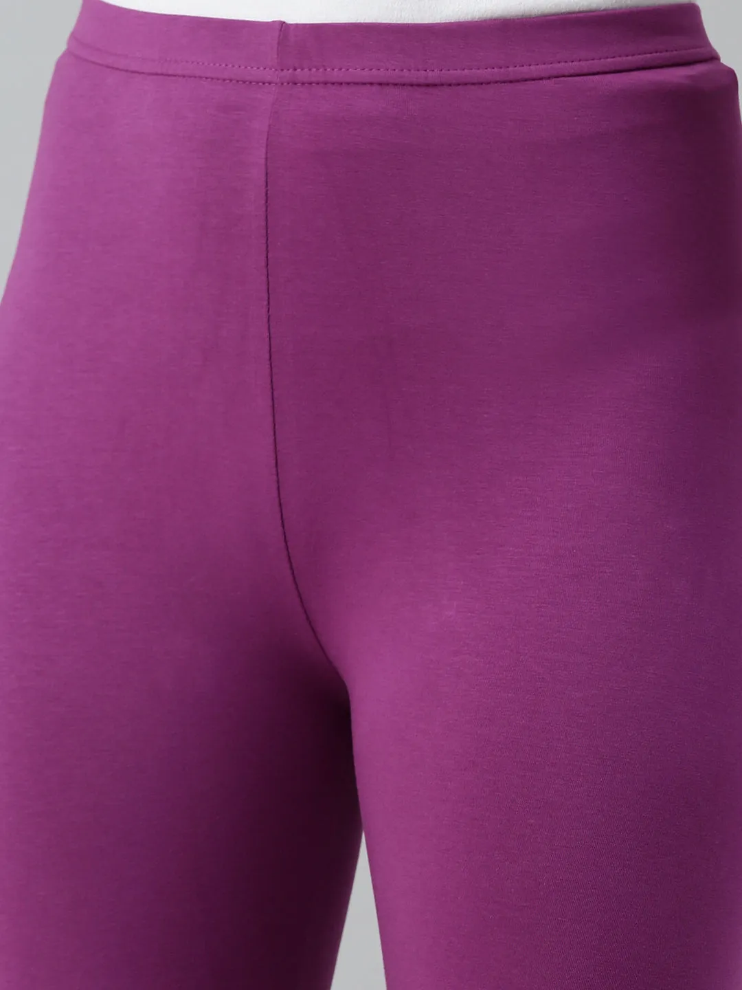 Ankle Length Leggings Cotton-Light Purple