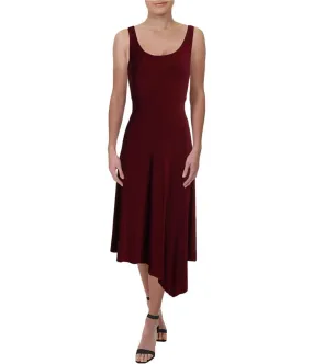 Anne Klein Womens Sleeveless Asymmetrical Dress