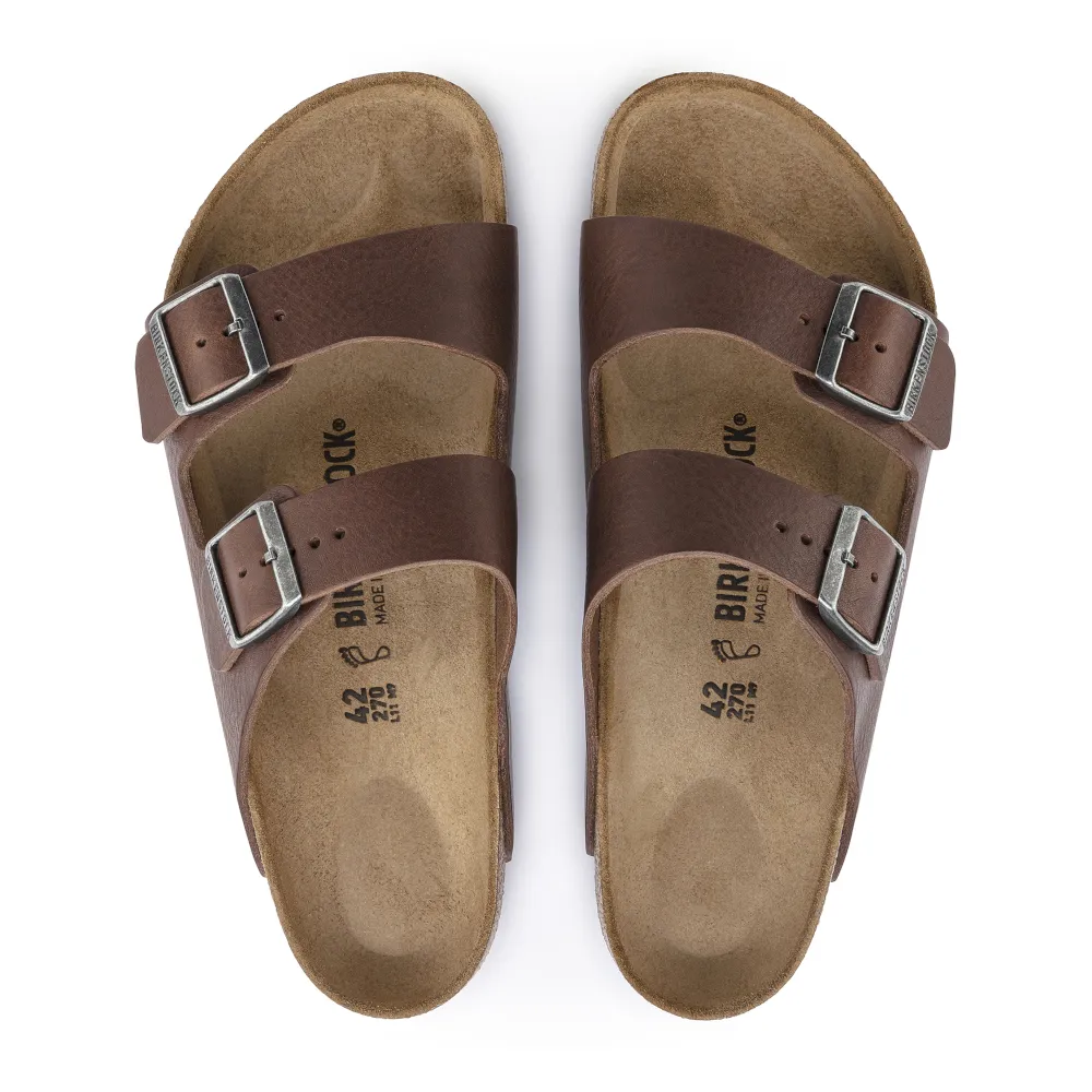 Birkenstock Arizona Vintage Wood Roast Leather Sandals (Regular)