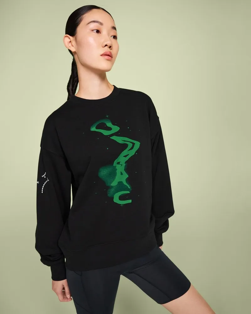 Black / Mint QC Graphic Club Crew | XY14-R2NC | On