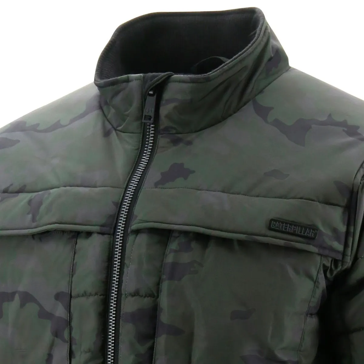 Caterpillar Mens Terrain Jacket Quilted Insulated Water Resistant - Night Camo