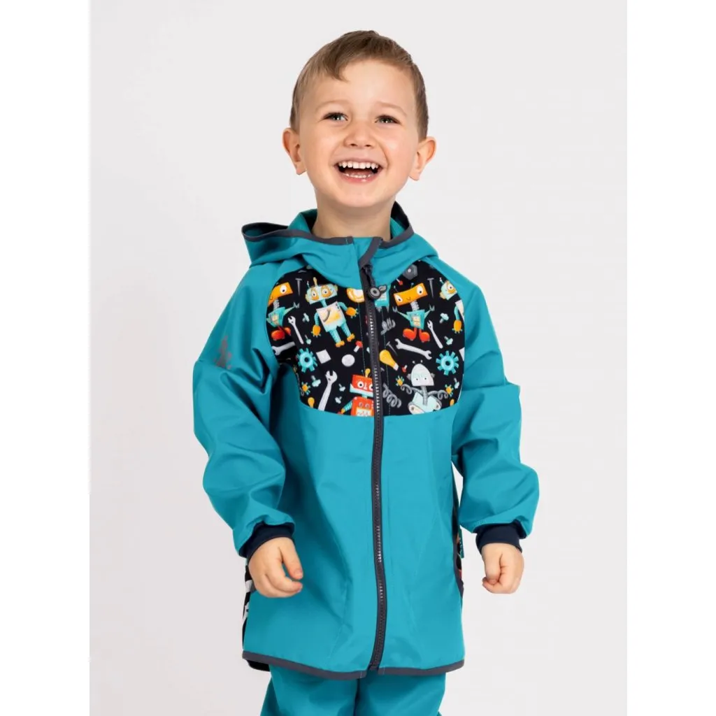 children's softshell jacket Unuo Basic Roboti emerald