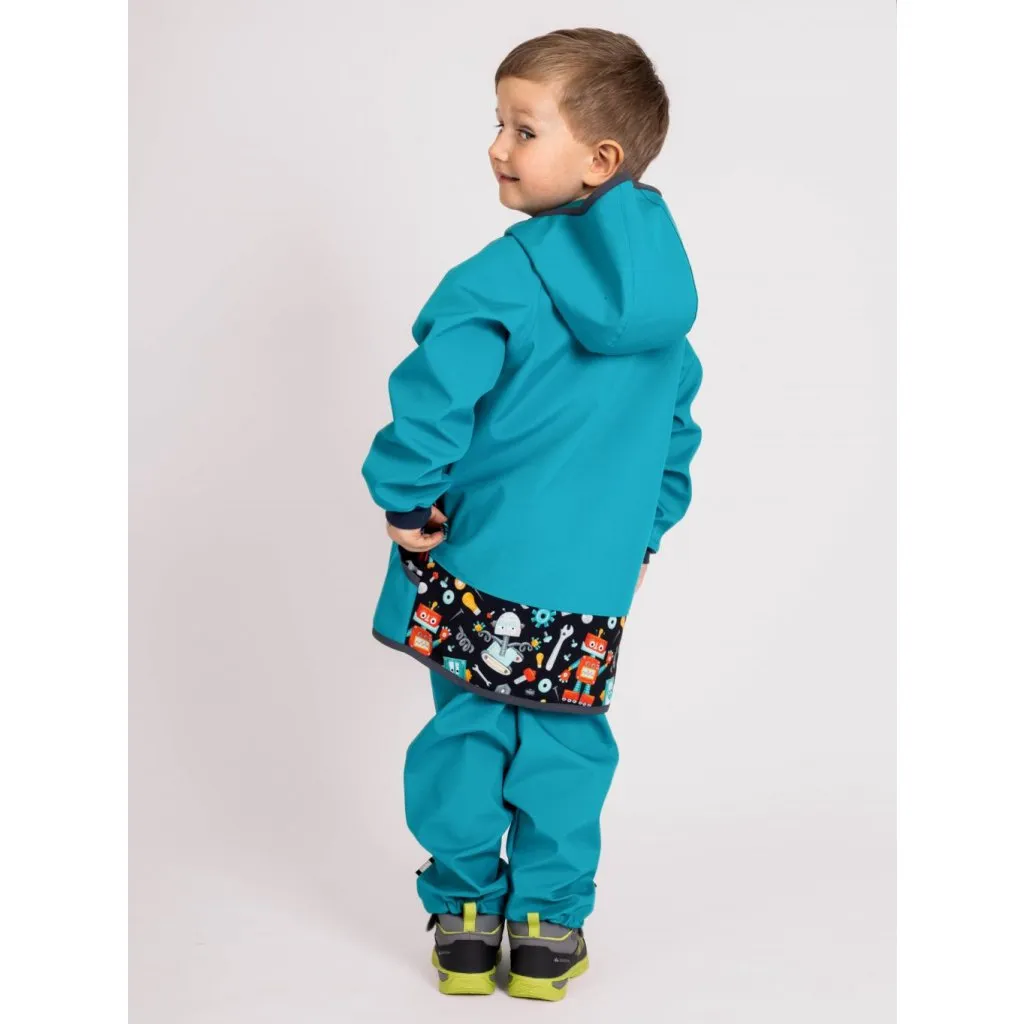 children's softshell jacket Unuo Basic Roboti emerald