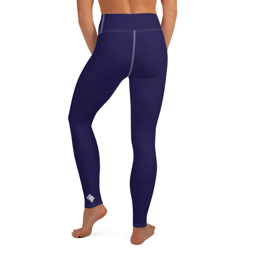 Classic Active Wear: Solid Color Leggings for Women - Midnight Blue