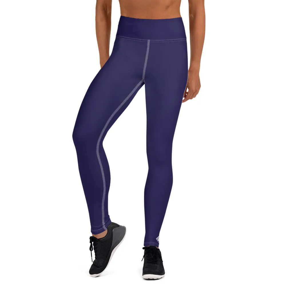 Classic Active Wear: Solid Color Leggings for Women - Midnight Blue