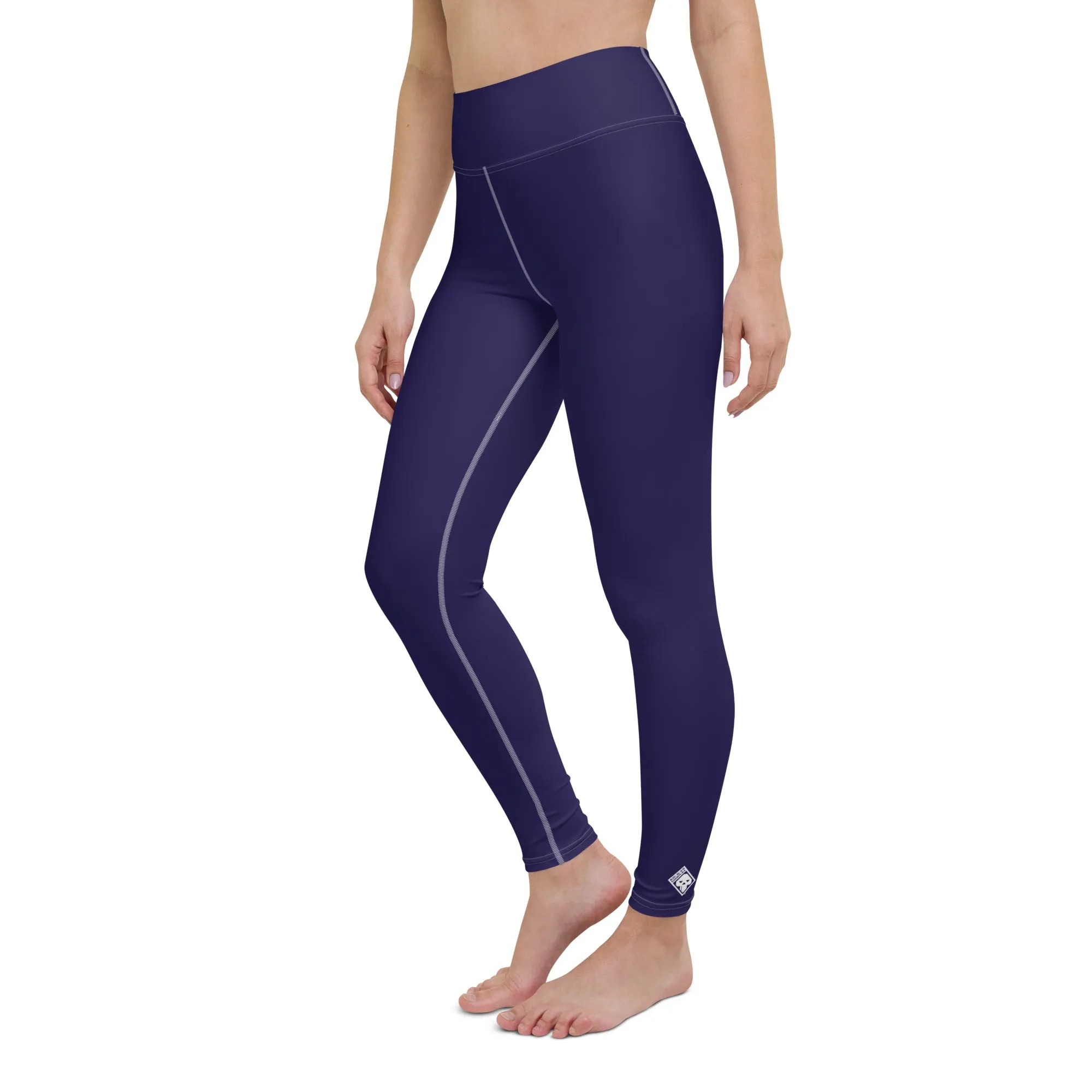 Classic Active Wear: Solid Color Leggings for Women - Midnight Blue