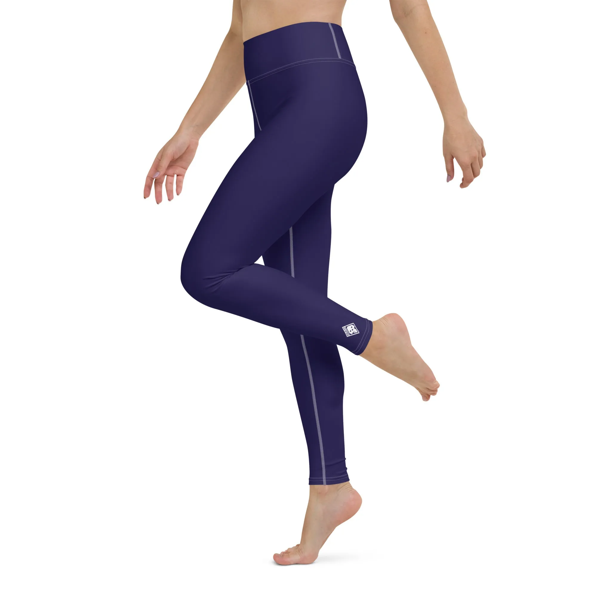 Classic Active Wear: Solid Color Leggings for Women - Midnight Blue