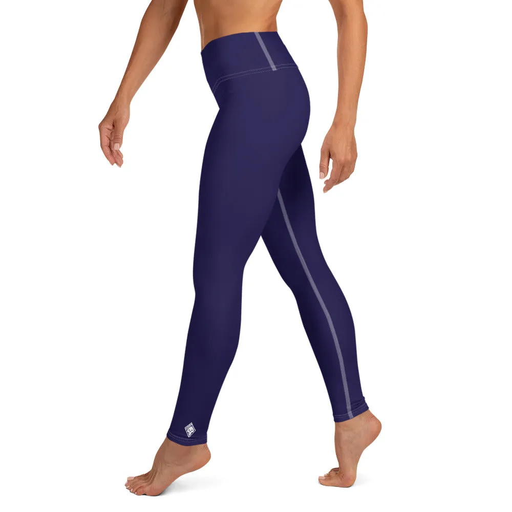 Classic Active Wear: Solid Color Leggings for Women - Midnight Blue