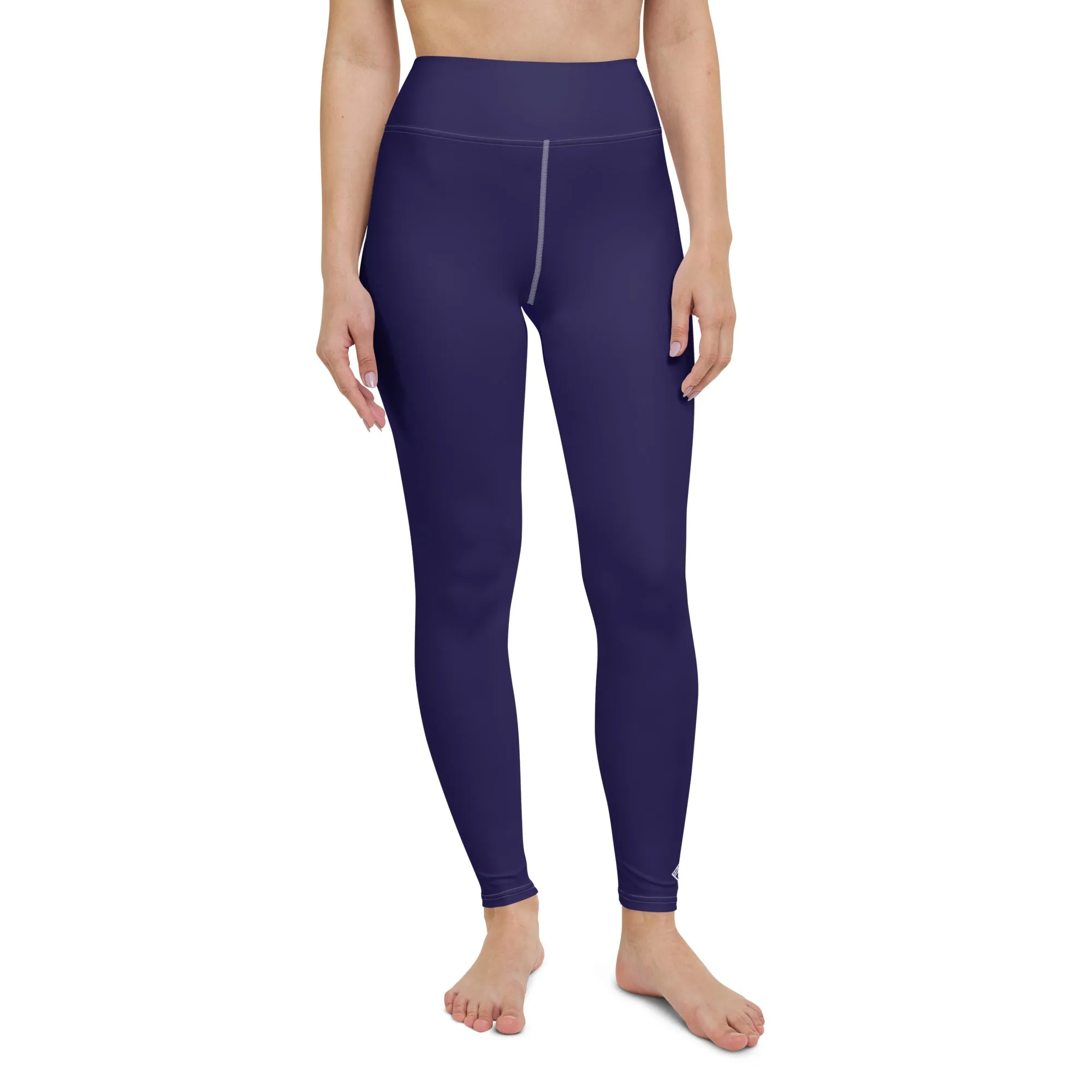 Classic Active Wear: Solid Color Leggings for Women - Midnight Blue