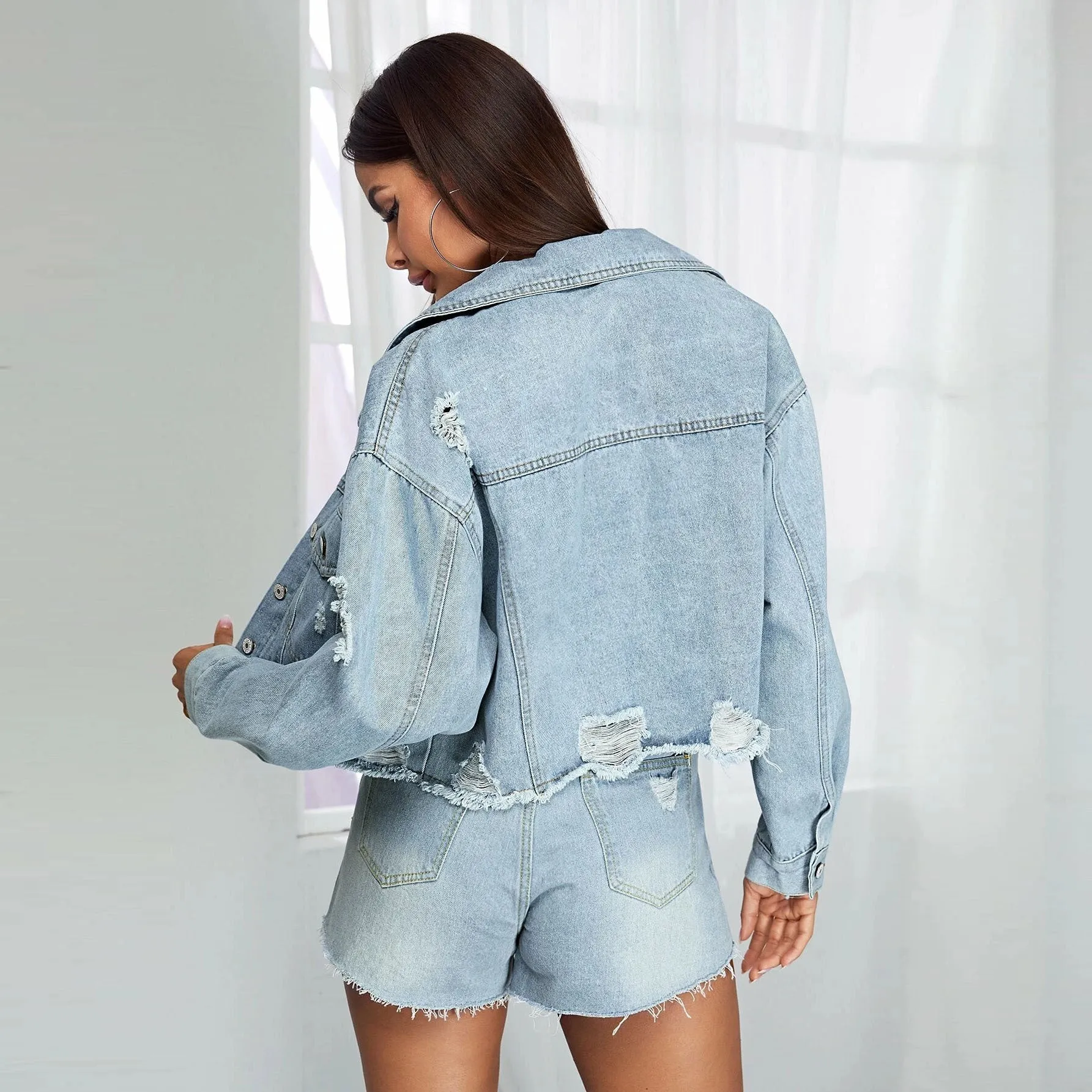 Distressed Denim Jacket