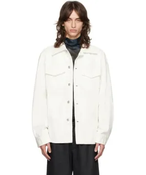 Dries Van Noten White Waxed Denim Jacket