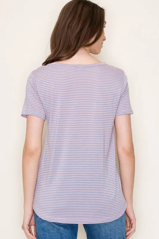 FINAL SALE - Summer Lovin Striped Crew Neck Tees - 2 colors!