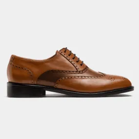 Full Brogue shoes in brown leather