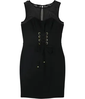 Guess Womens Illusion Bodycon Dress