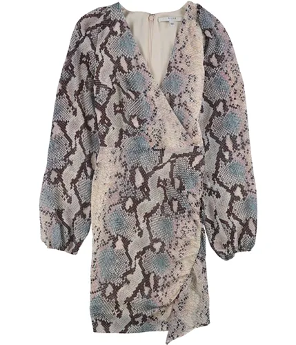 Guess Womens Snake Print Wrap Dress