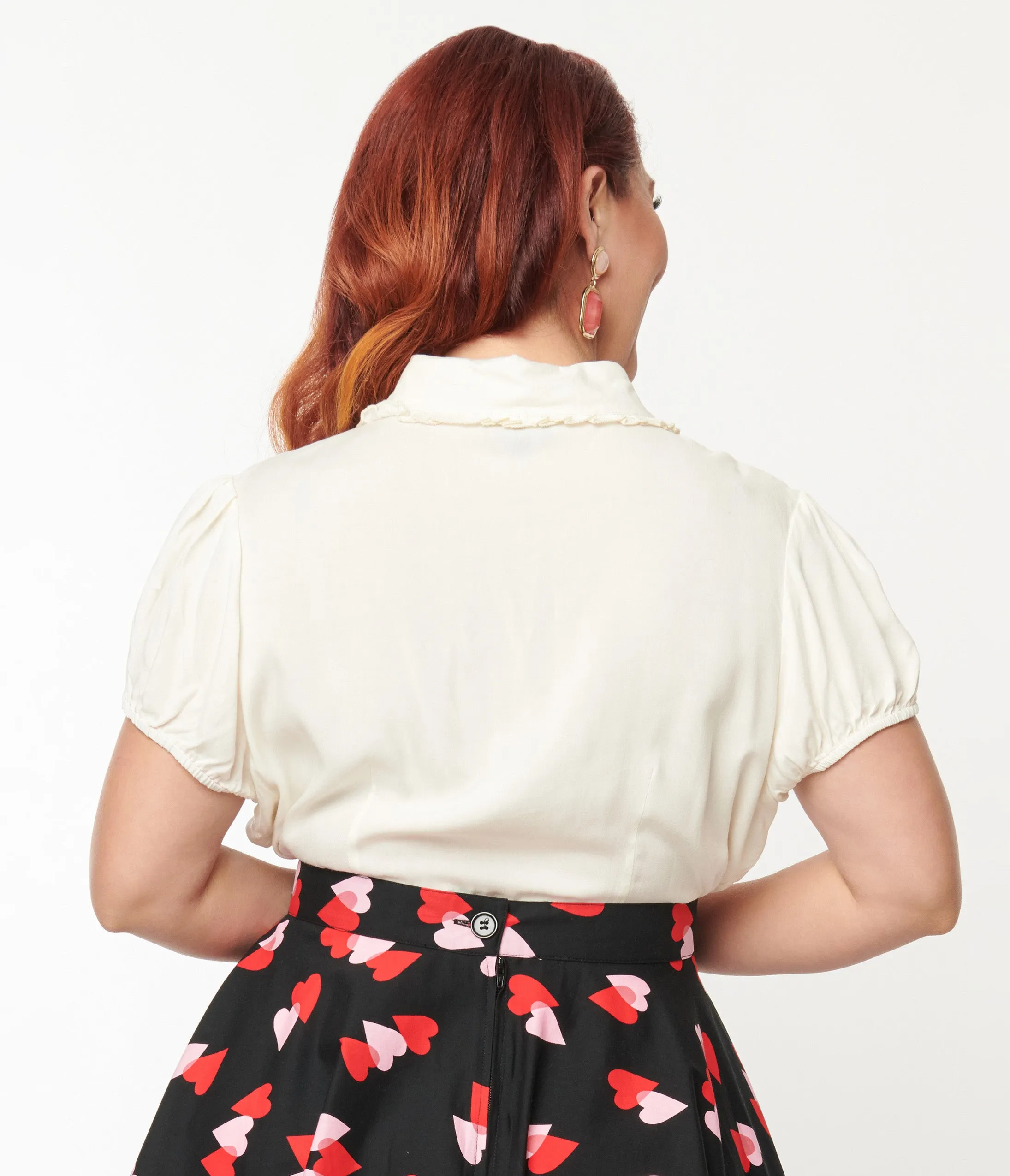 Hell Bunny Plus Size Ivory Molly Blouse