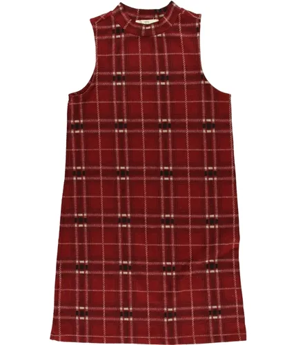 Hippie Rose Womens Plaid Sheath Dress