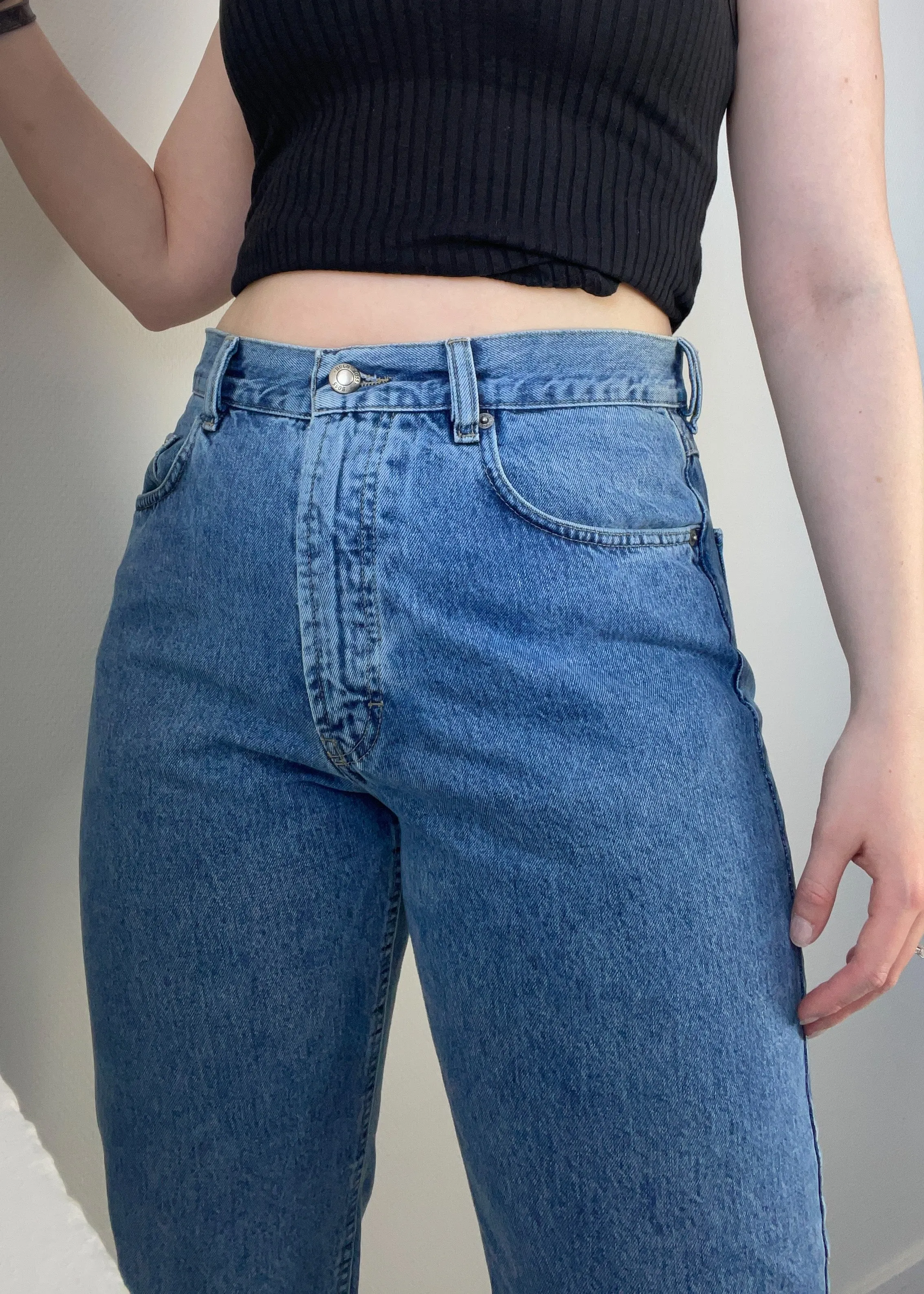 HUGO BOSS HIGH WAISTED JEANS L