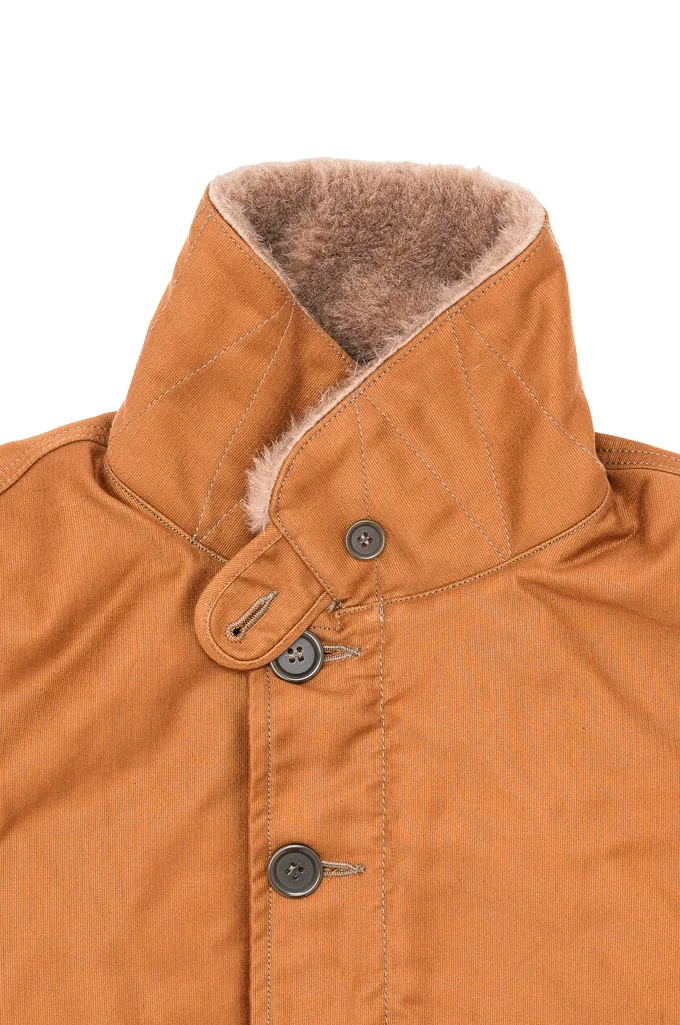 Iron Heart Alpaca-Lined N-1 Deck Jacket - IHM-35-BRN - Brown