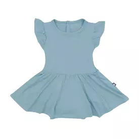 Kyte Baby Twirl Bodysuit Dress in Dusty Blue