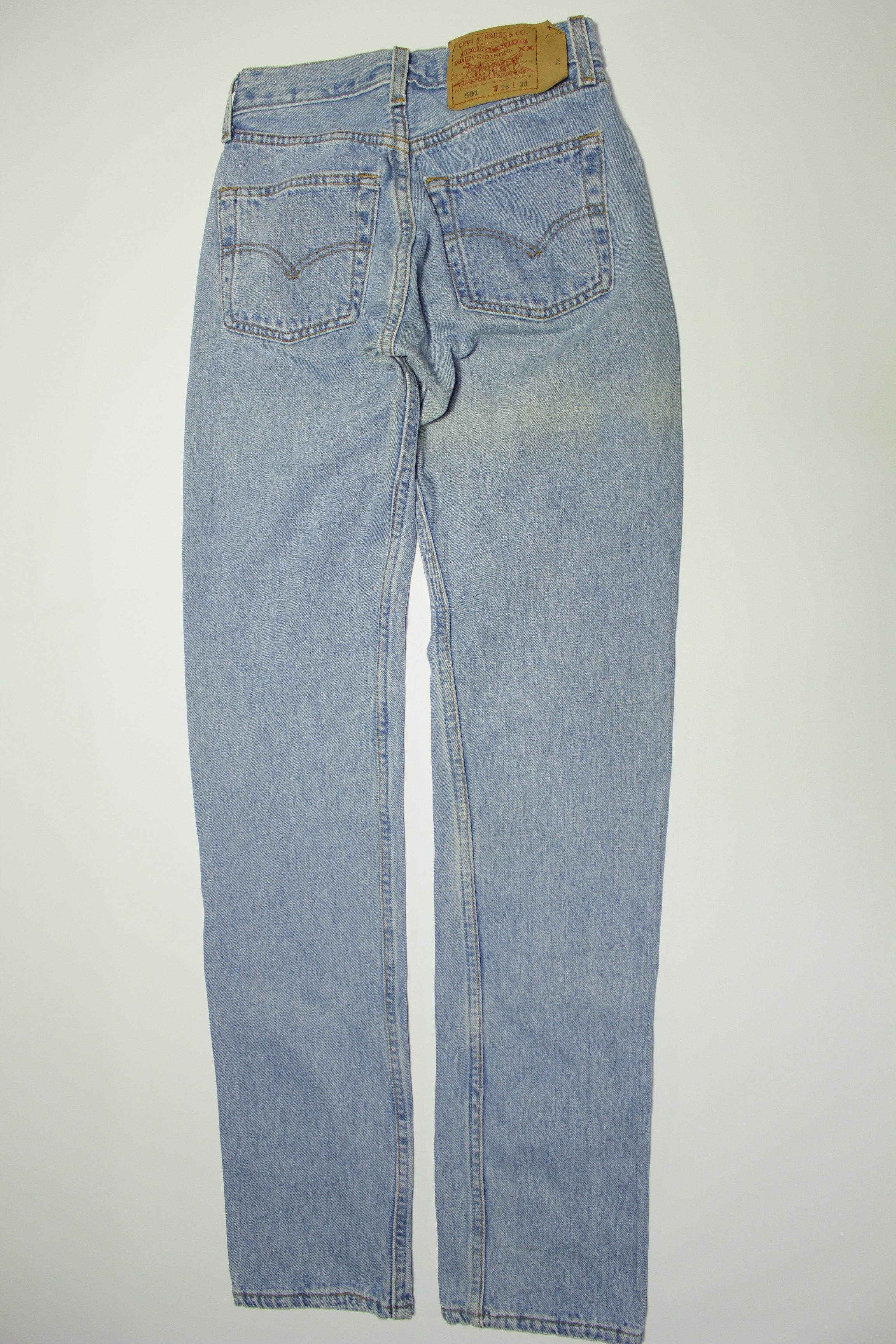 Levis 501 Button Fly Vintage 90's Denim Grunge Punk Blue Jeans