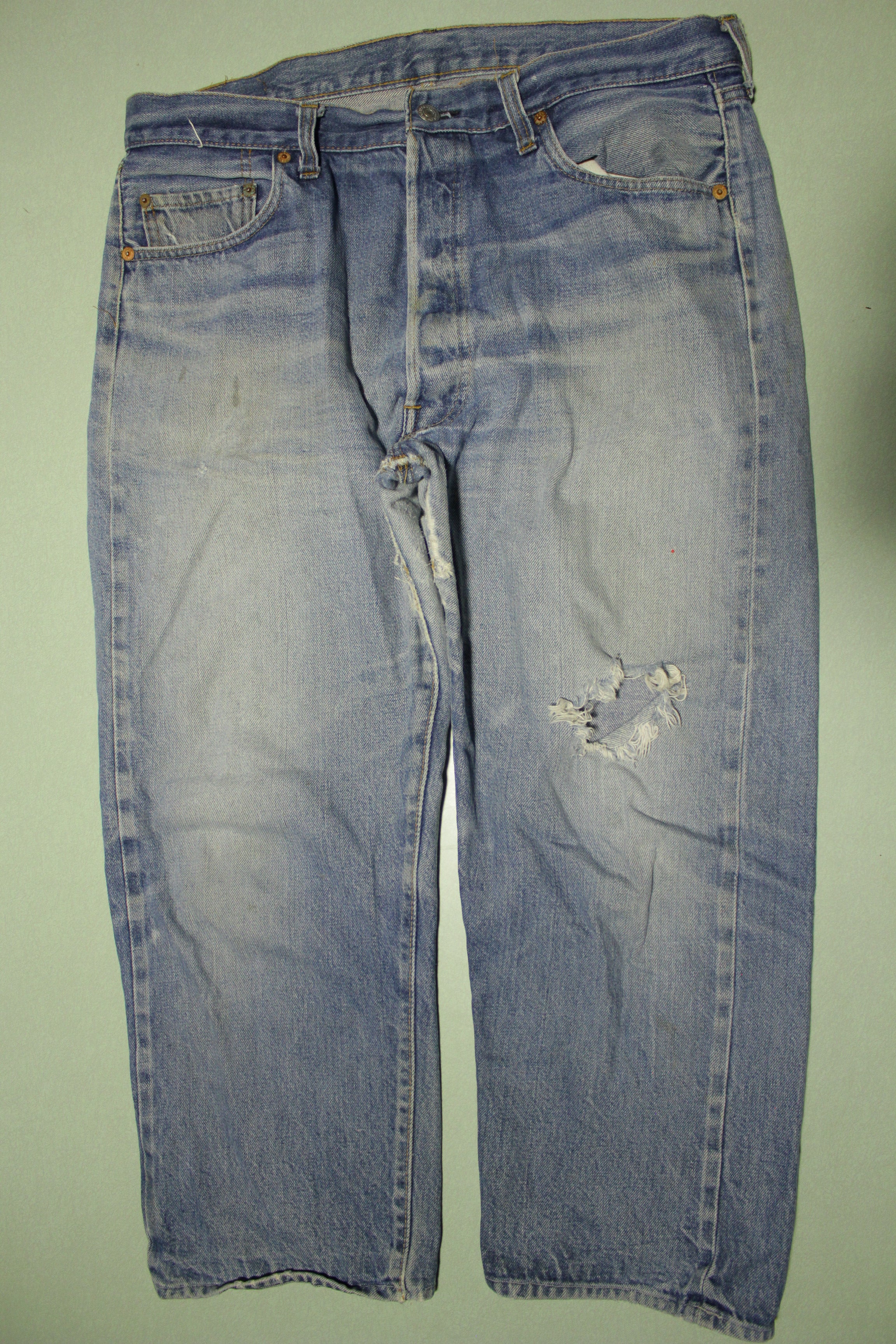 Levis 501 Selvedge Black Bar Tack #6 Stamp Vintage Redline Denim altered Blue Jeans