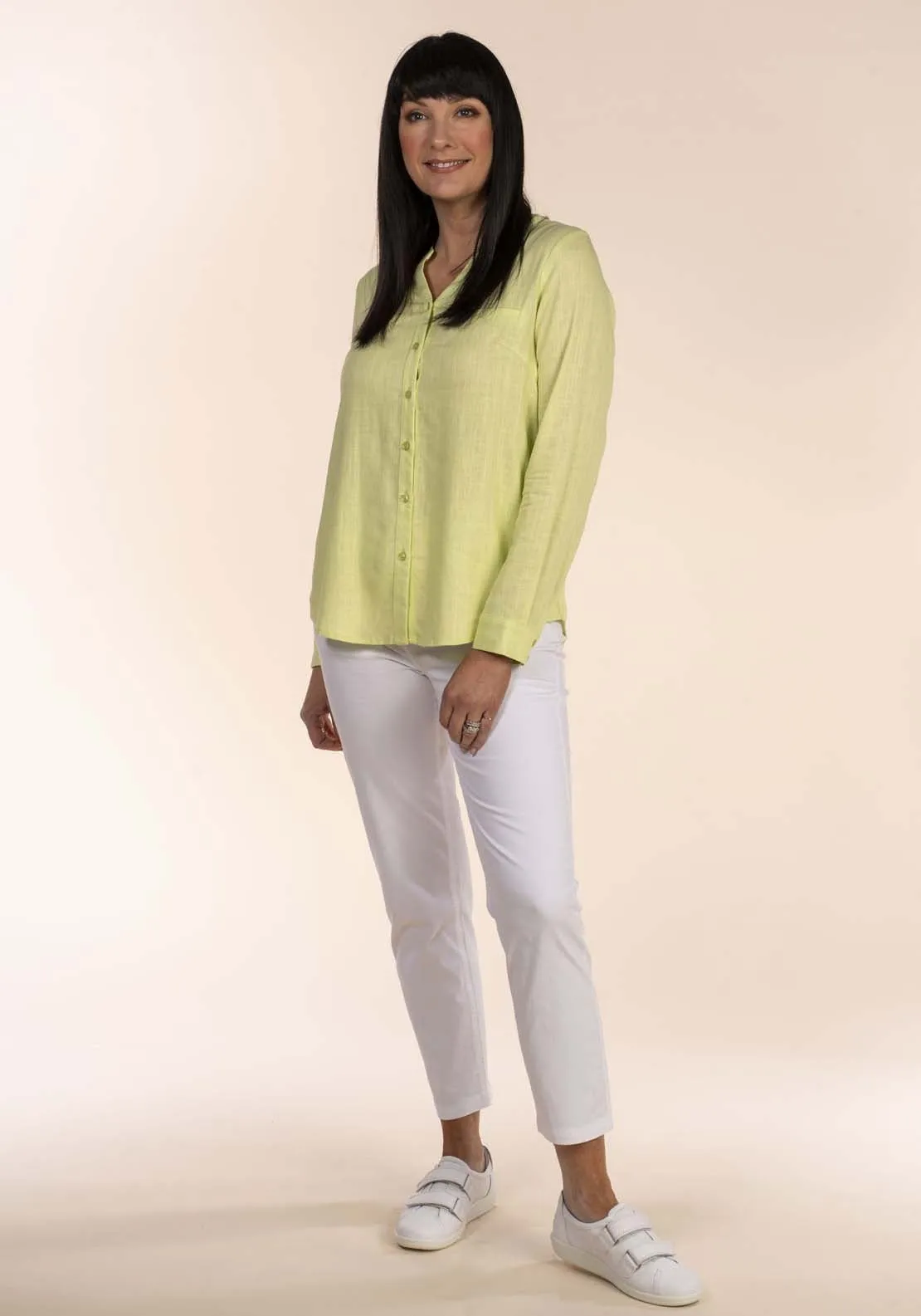 Linen Blouse - Lime