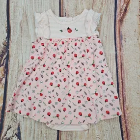 LITTLE ME GIRLS LADYBUG BODYSUIT DRESS