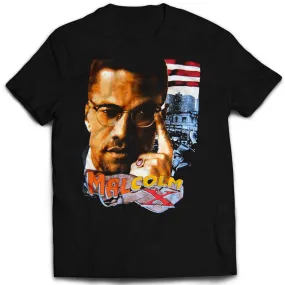 Malcolm X Vintage Mint Black Tee