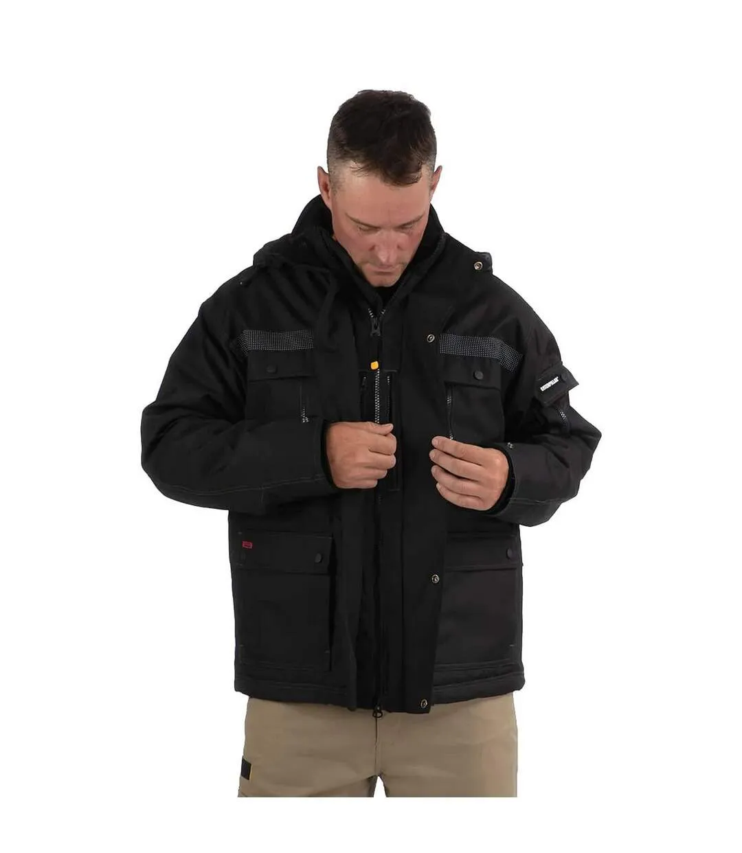 Mens parker insulated jacket black Caterpillar