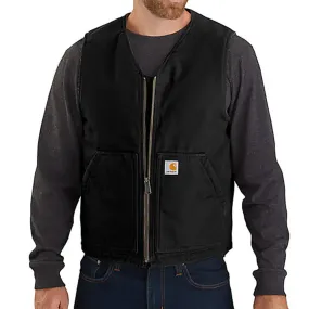 Men's Washed Duck Sherpa Lined Vest - Tall - 104394T