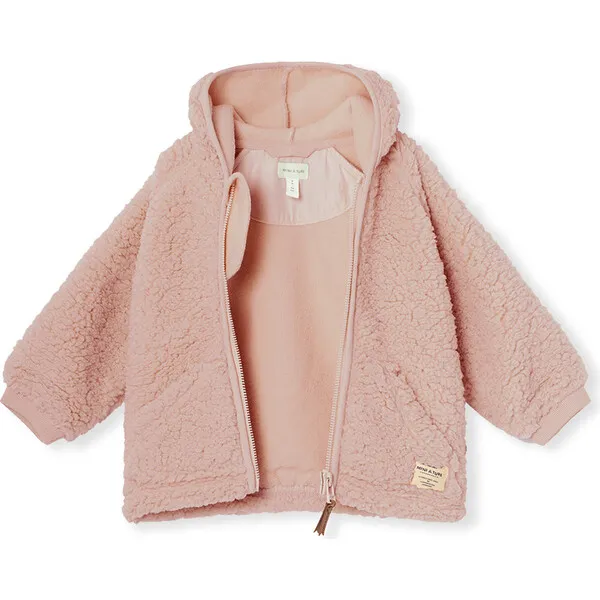 Mini A Ture Liff Teddy Jacket, Cloudy Rose