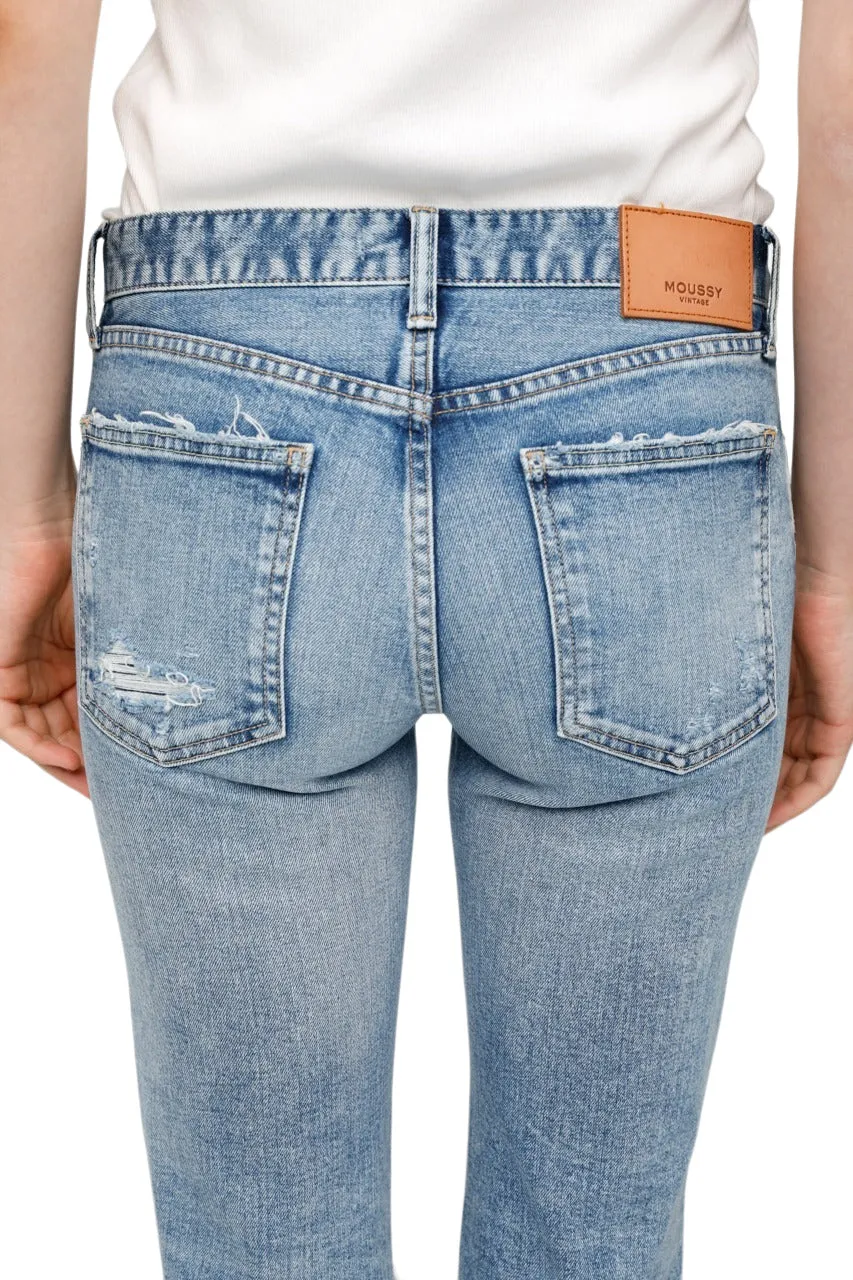 Moussy Denim Ithan Skinny Jeans in Light Blue