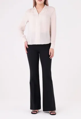 Off White V-Neck Viscose Blouse