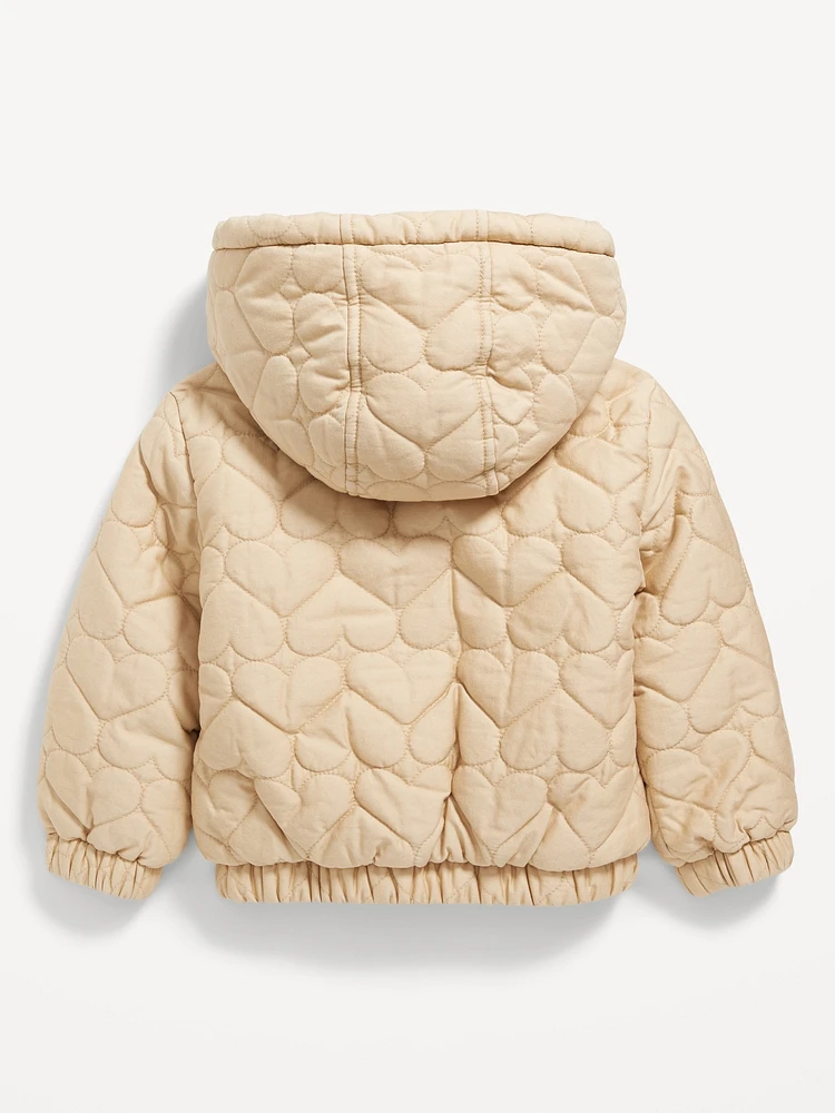 Old Navy Sherpa-Trim Quilted Jacket for Toddler Girls