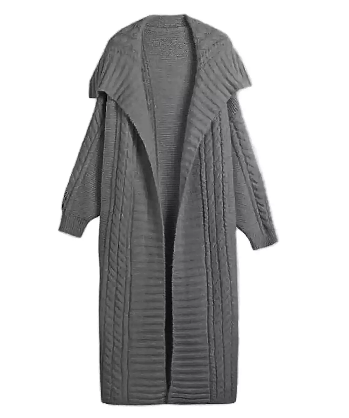 Oversized Mid Length Knitted Cardigan