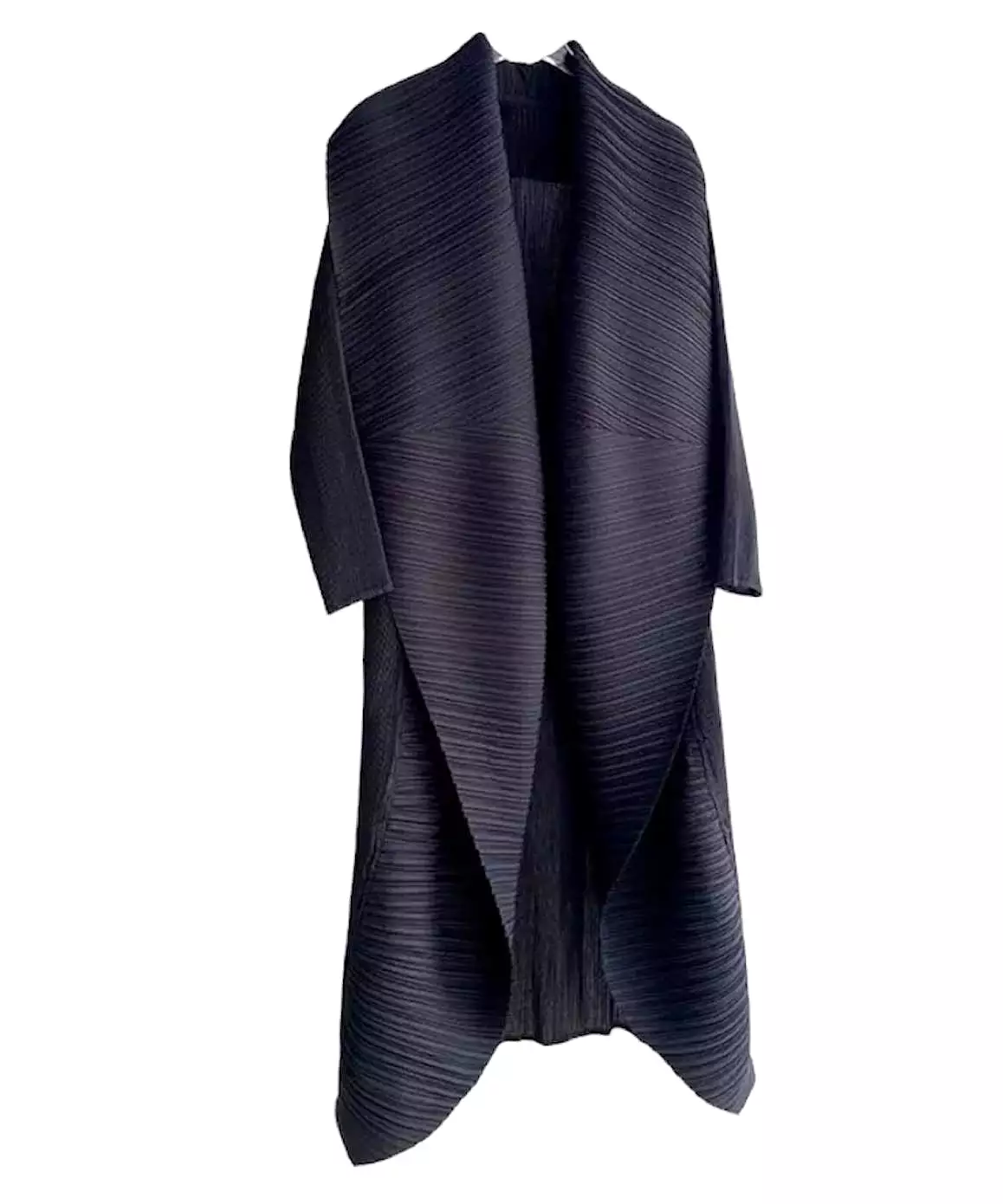 Pleated Mid Length Loose Cardigan