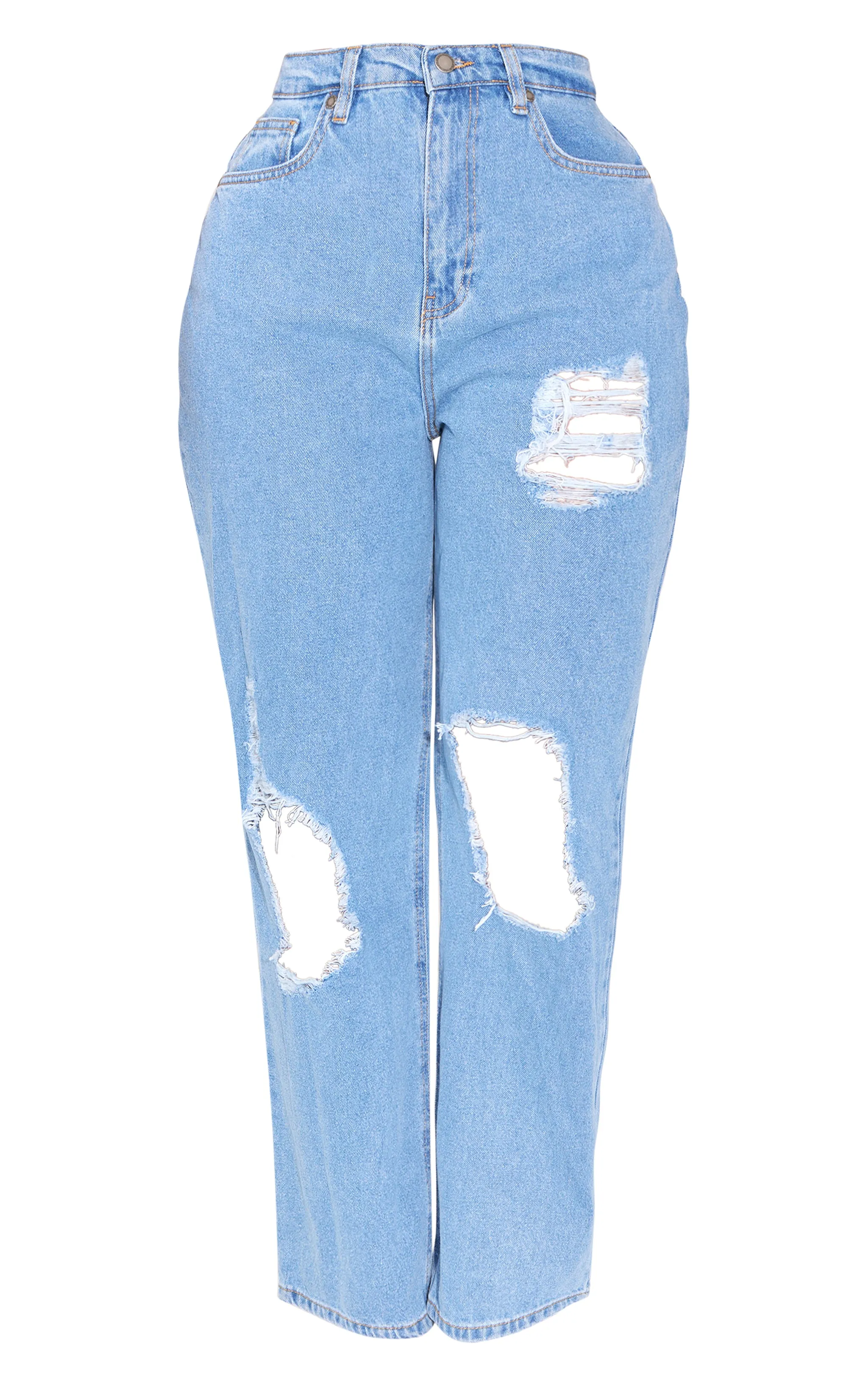 Plt Shape Light Blue Wash High Waist Jeans