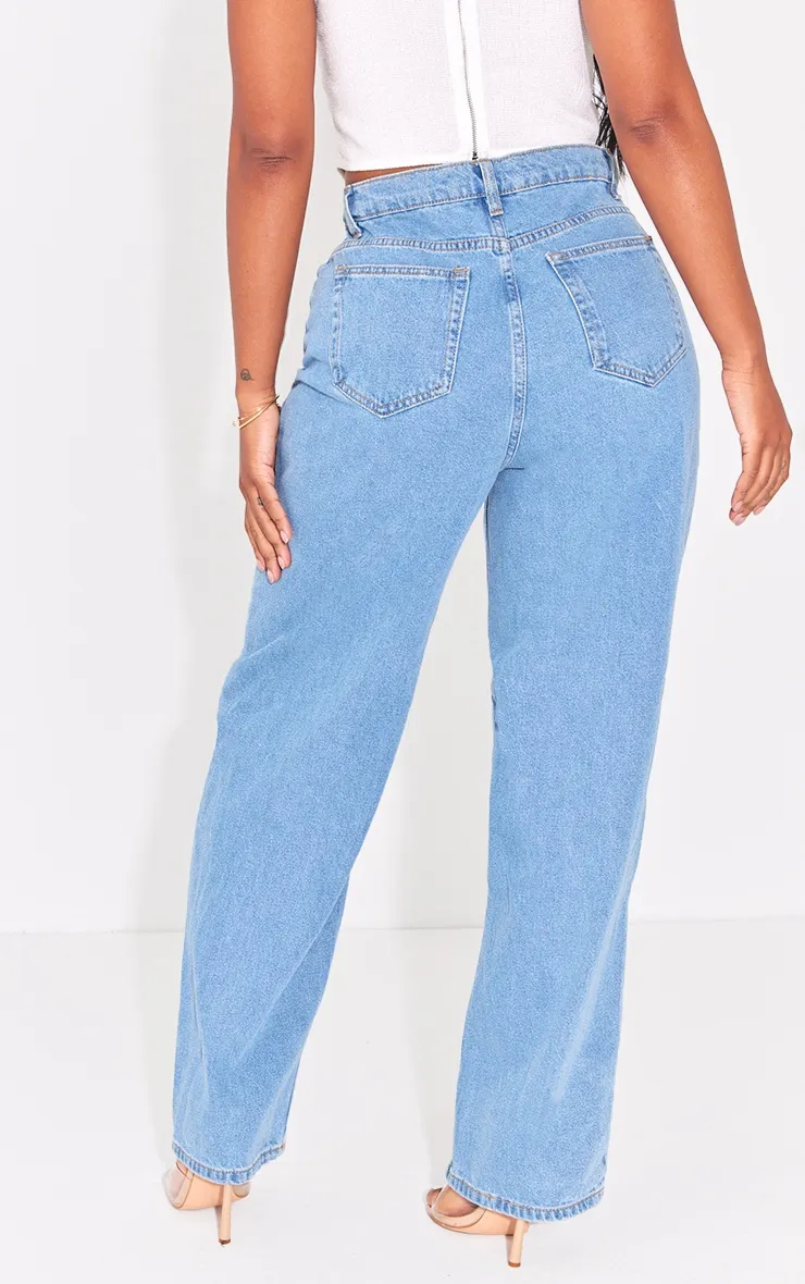 Plt Shape Light Blue Wash High Waist Jeans