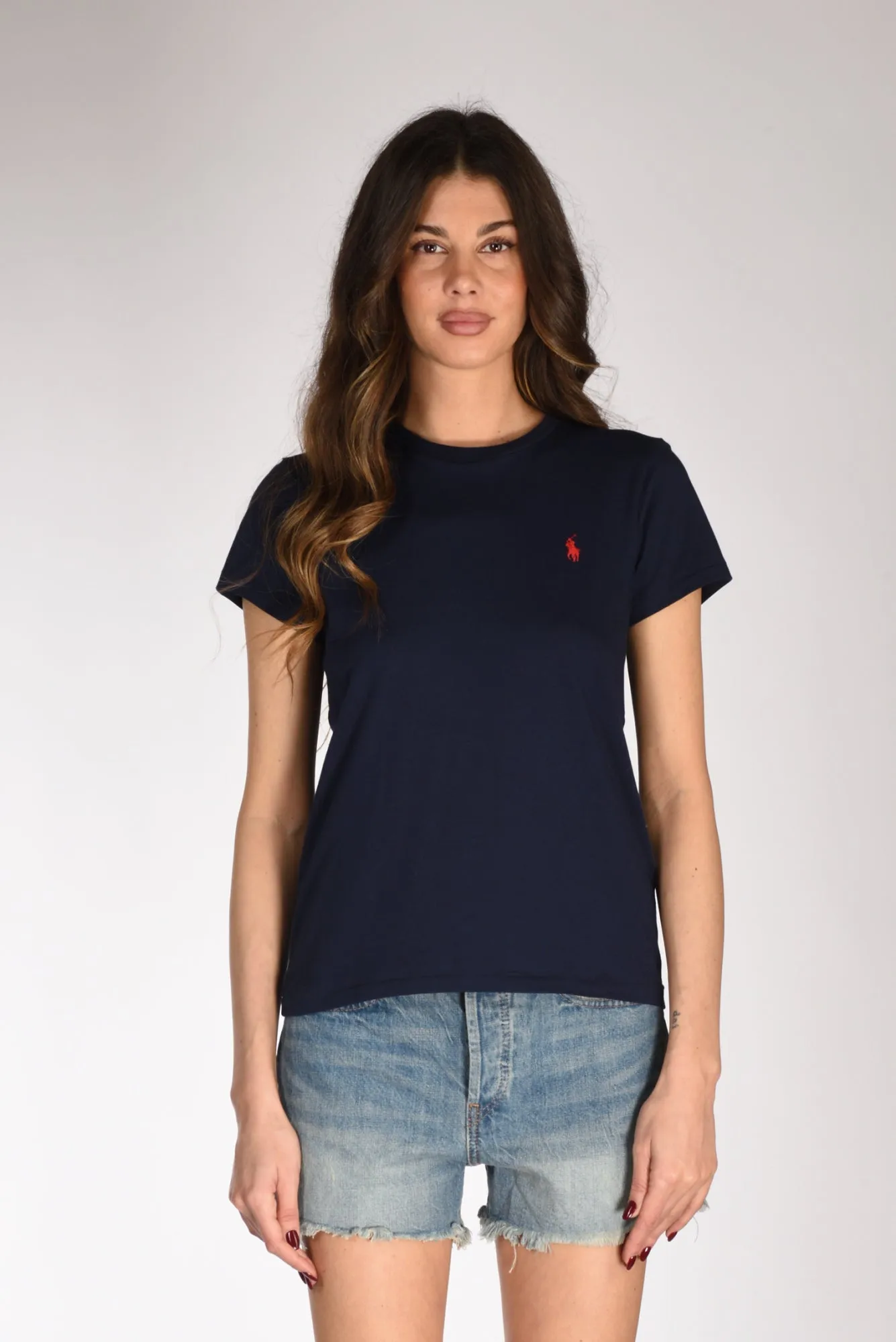 Polo Ralph Lauren Tshirt Girocollo Blu Donna