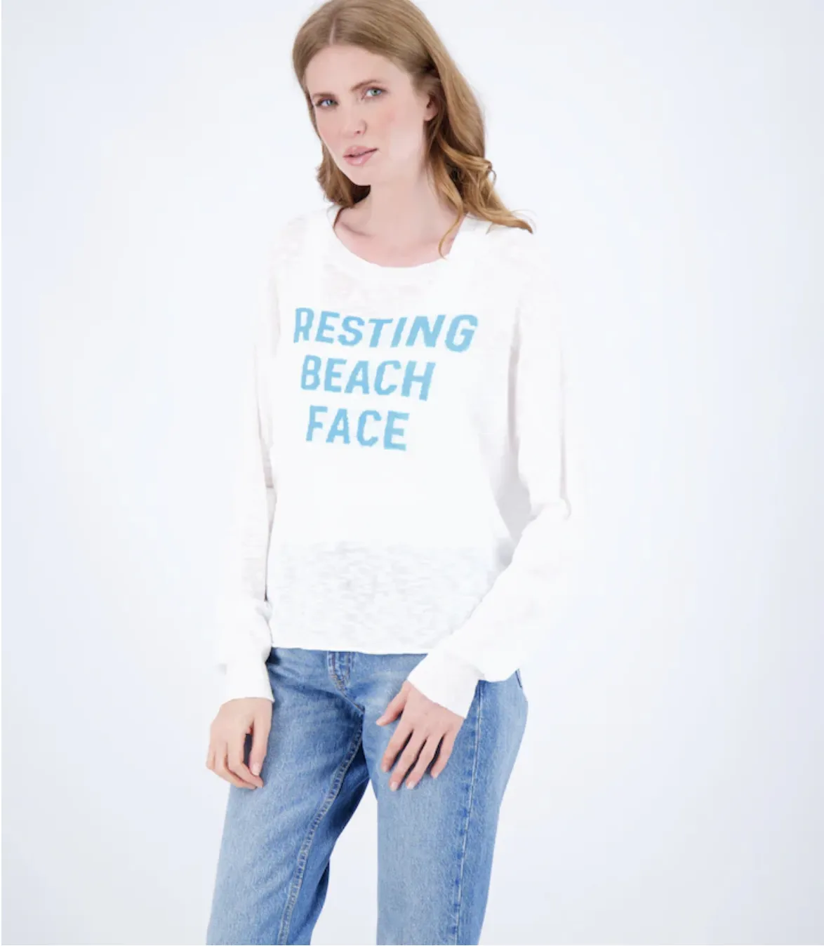 RESTING BEACH FACE SWEATER