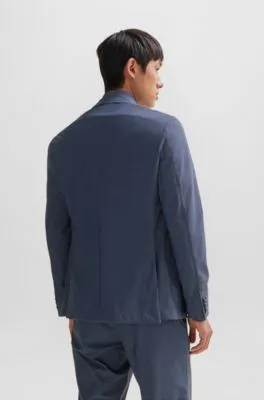 Slim-fit jacket in micro-patterned performance-stretch jersey