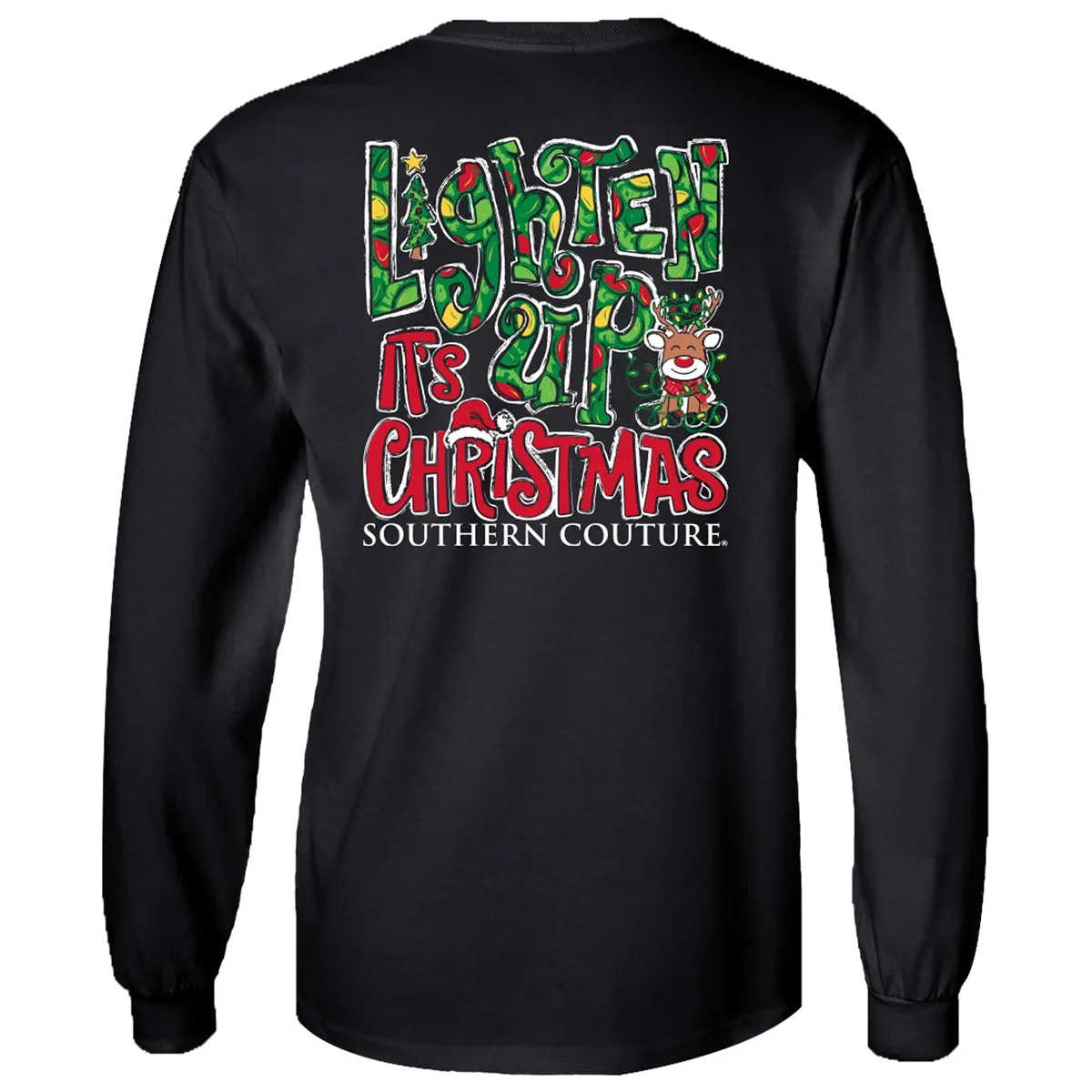 Southern Couture Lighten Up It's Christmas Long Sleeve T-Shirt