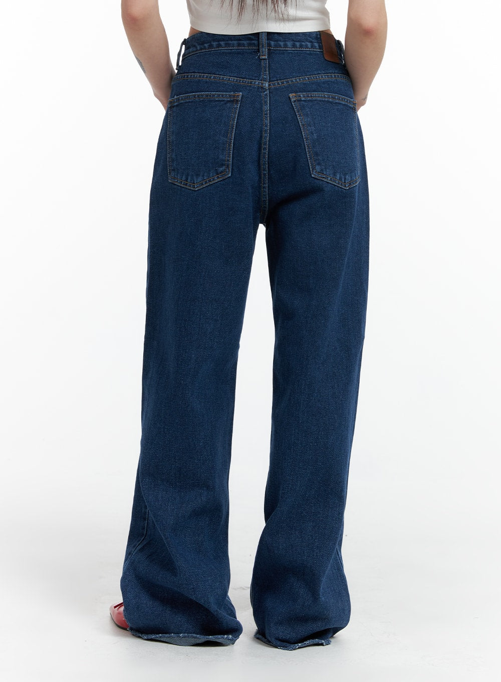 Straight Fit Blue Jeans IF423