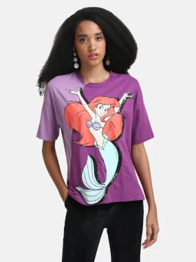 The Little Mermaid  Disney Printed Color Block T-Shirt