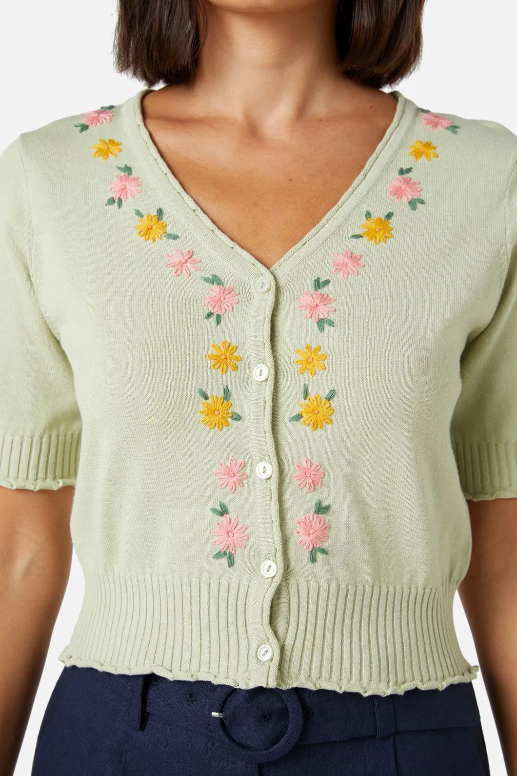 Thea Embroidered Cardi